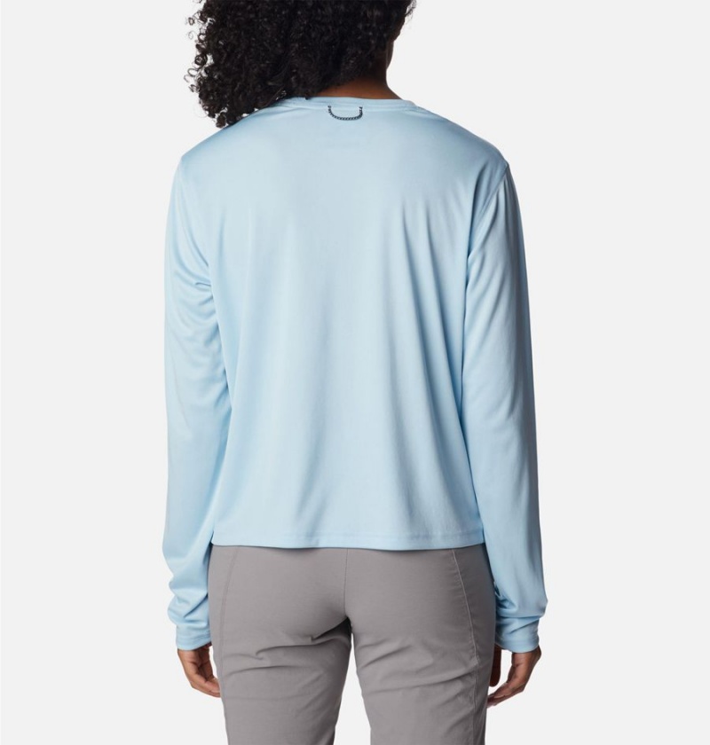 Blue Women's Columbia Summerdry Graphic Long Sleeve T-Shirt | ABEUF-2741