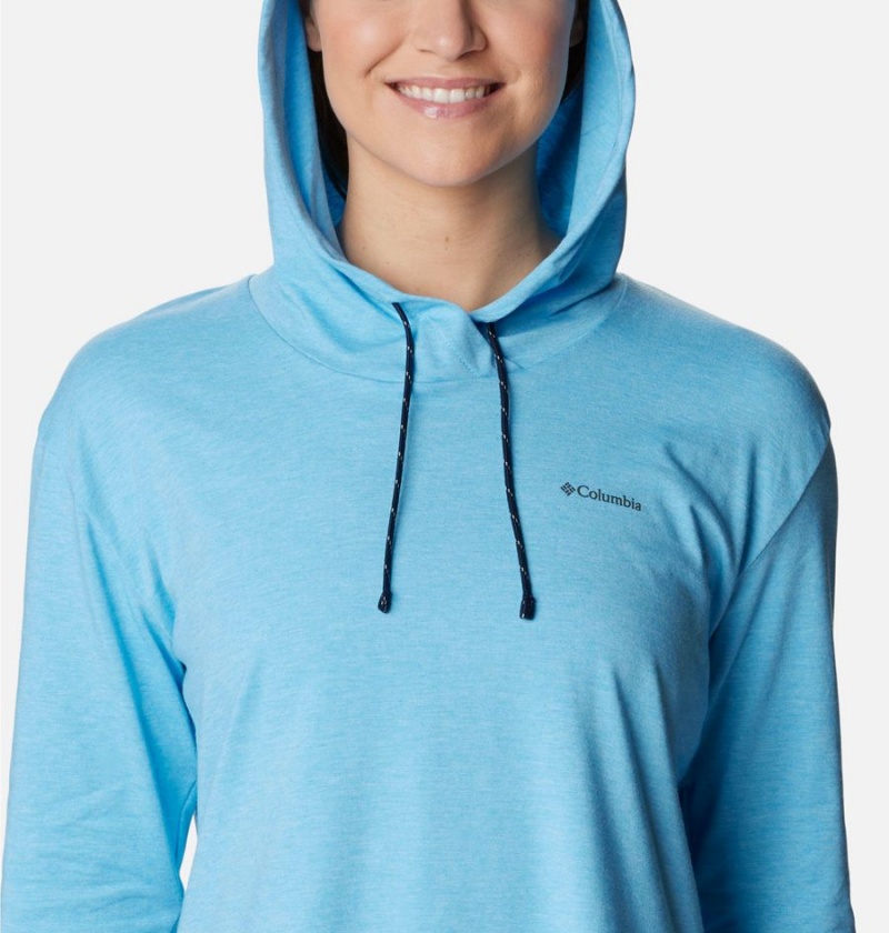 Blue Women's Columbia Sun Trek Pullover Hoodie | JERBI-4830