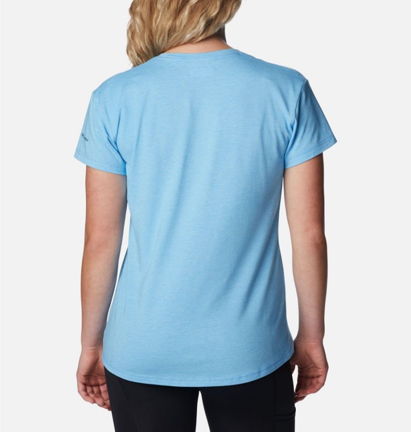 Blue Women's Columbia Sun Trek T-Shirt | AIJNS-0753