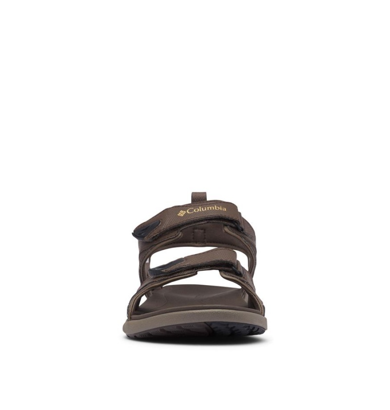 Brown Men's Columbia Ankle Strap Sandals | KYSME-5674