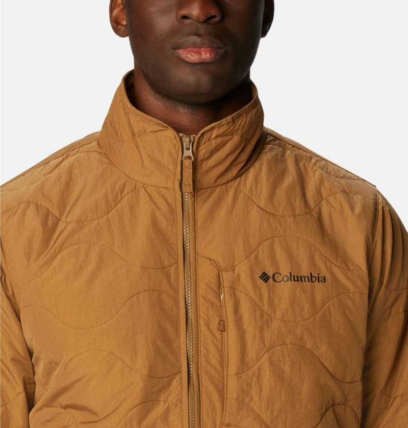 Brown Men's Columbia Birchwood Insulated Puffer Jacket | IHVMX-7584