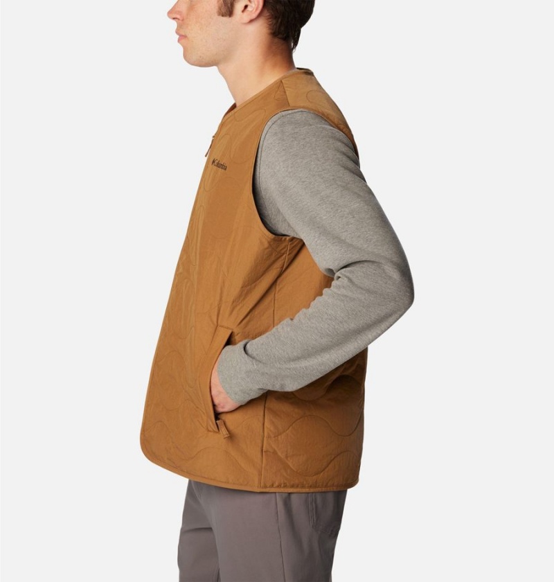 Brown Men's Columbia Birchwood Vest | OSTCM-0472