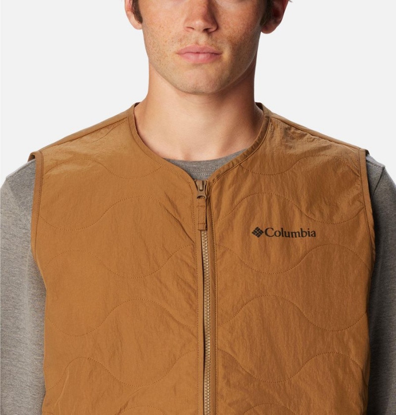 Brown Men's Columbia Birchwood Vest | OSTCM-0472