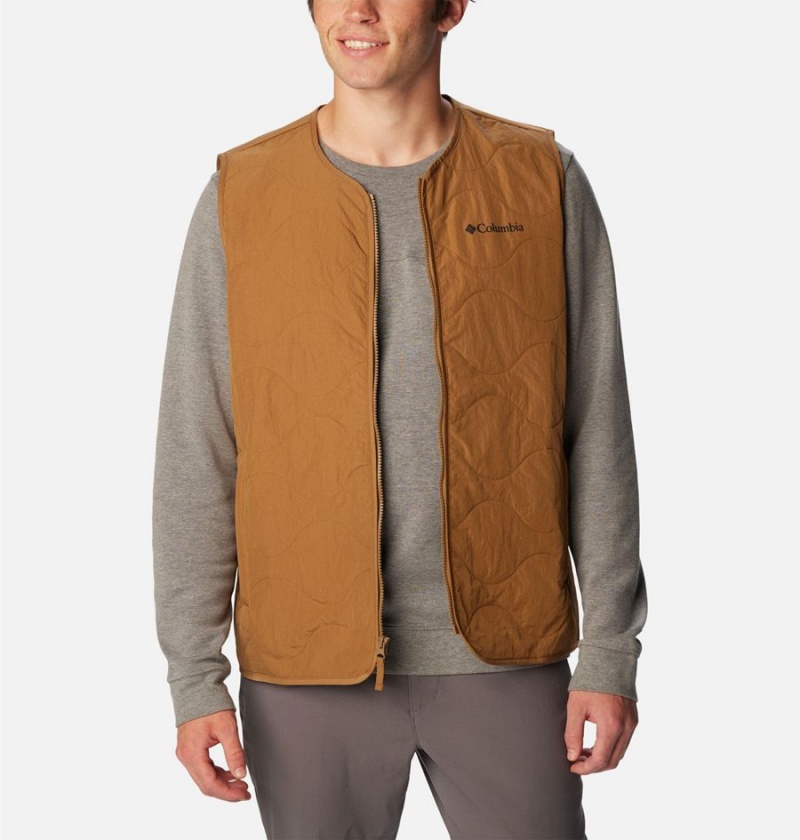 Brown Men's Columbia Birchwood Vest | OSTCM-0472