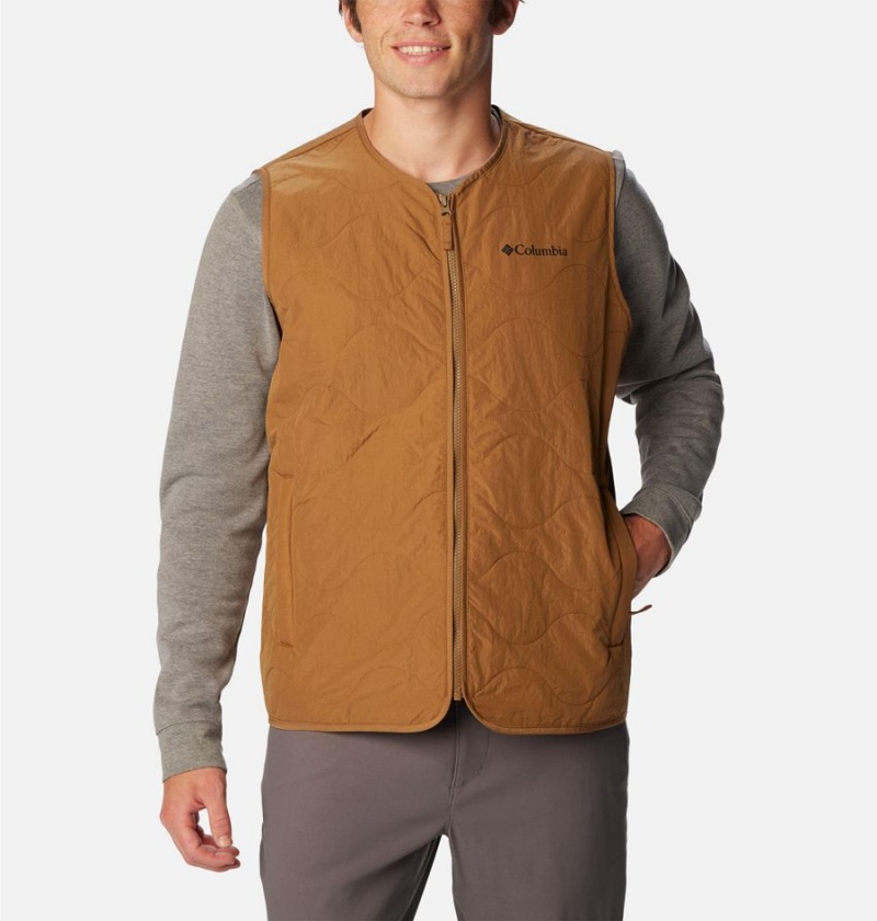 Brown Men\'s Columbia Birchwood Vest | OSTCM-0472