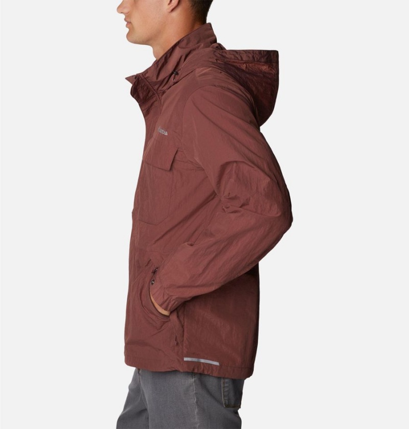 Brown Men's Columbia Coho River Jacket Windbreaker | TLGPA-6807