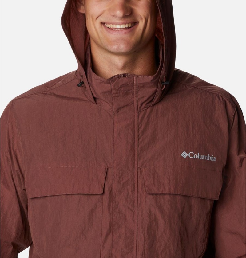 Brown Men's Columbia Coho River Jacket Windbreaker | TLGPA-6807