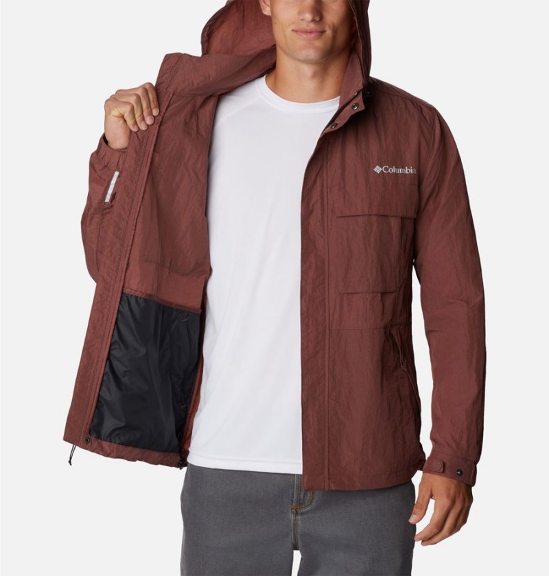 Brown Men's Columbia Coho River Jacket Windbreaker | TLGPA-6807