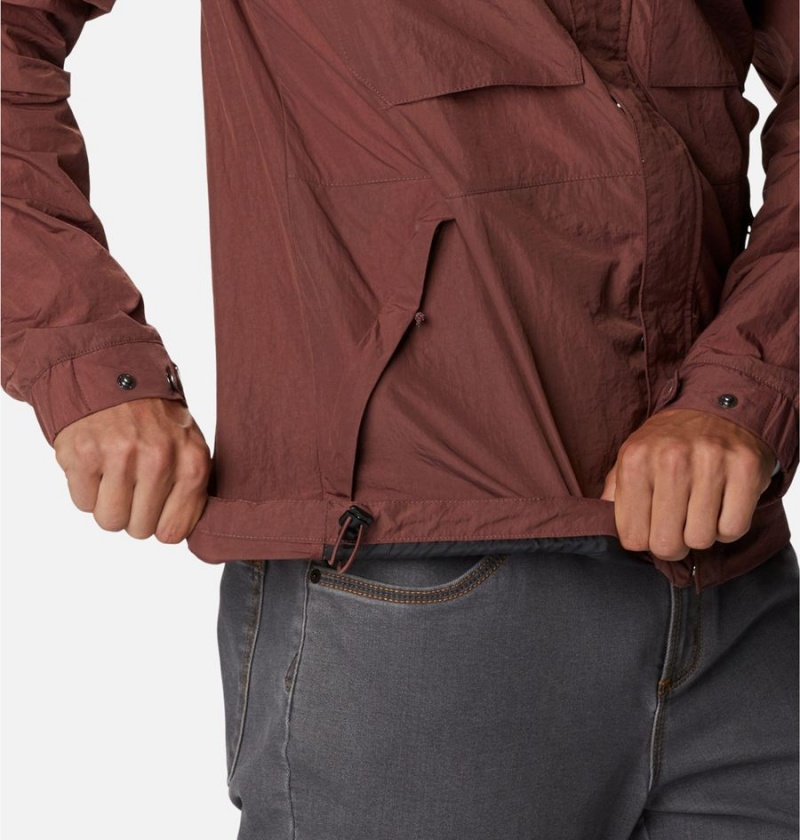 Brown Men's Columbia Coho River Jacket Windbreaker | TLGPA-6807