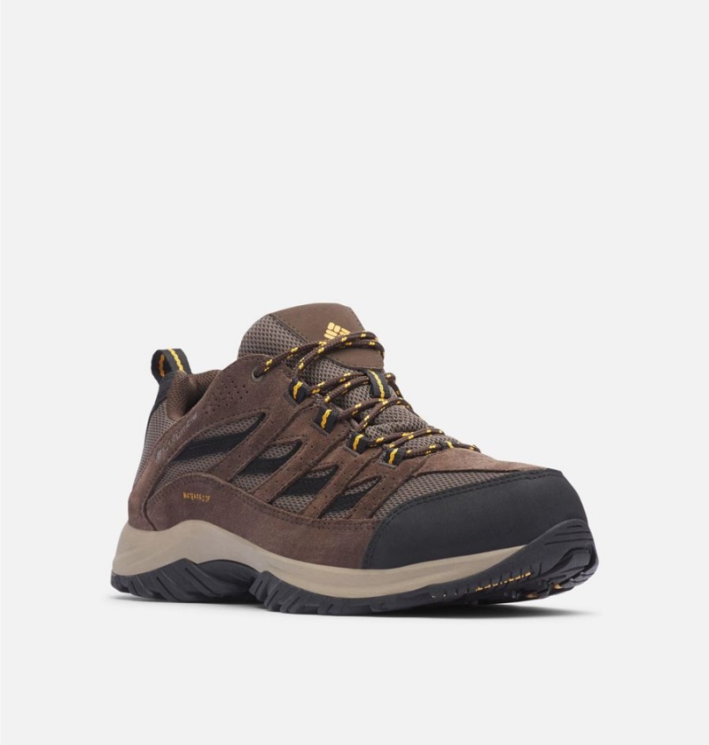 Brown Men's Columbia Crestwood Waterproof Hiking Shoes | BQAUM-8974