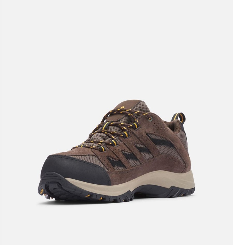 Brown Men's Columbia Crestwood Waterproof Hiking Shoes | BQAUM-8974