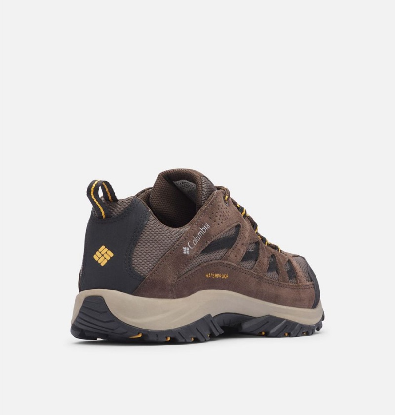 Brown Men's Columbia Crestwood Waterproof Hiking Shoes | BQAUM-8974