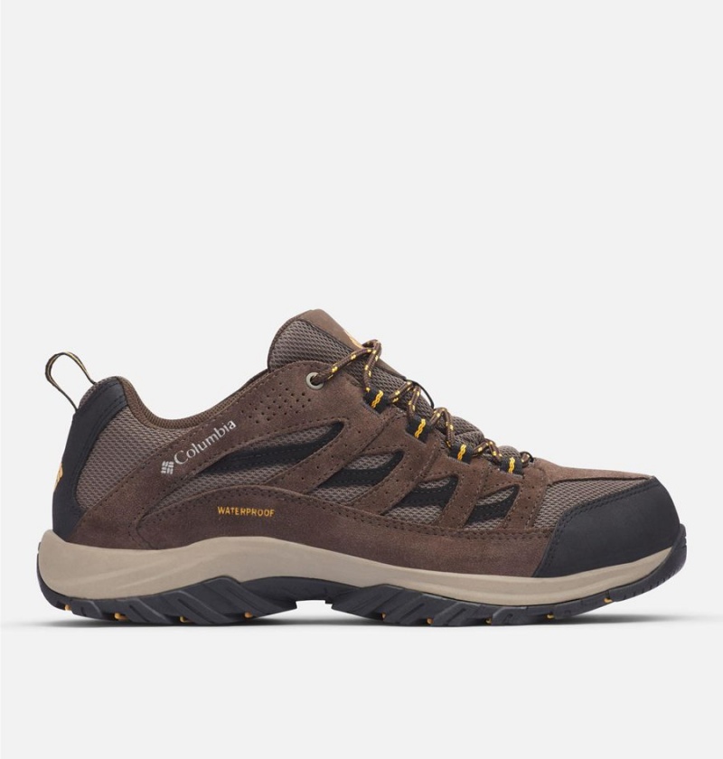 Brown Men\'s Columbia Crestwood Waterproof Hiking Shoes | BQAUM-8974