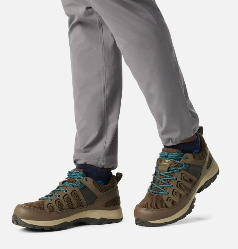 Brown Men's Columbia Granite Trail Waterproof Hiking Shoes | WQAZR-9361