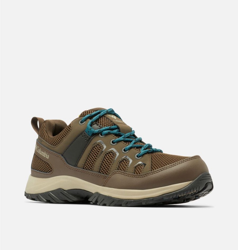 Brown Men's Columbia Granite Trail Waterproof Hiking Shoes | WQAZR-9361