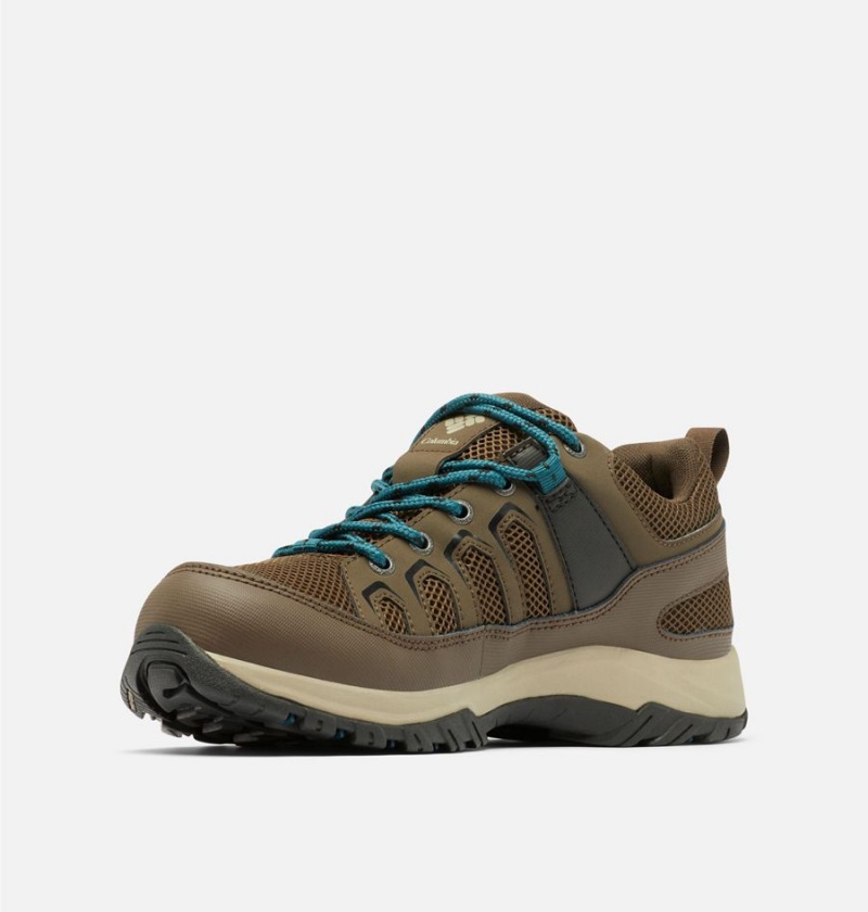 Brown Men's Columbia Granite Trail Waterproof Hiking Shoes | WQAZR-9361