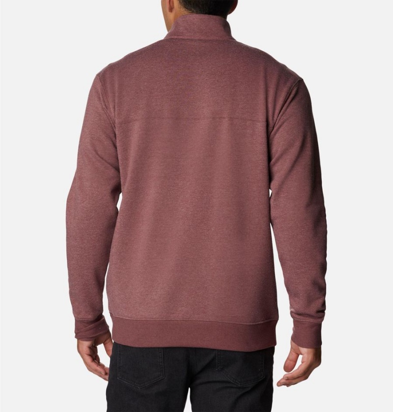 Brown Men's Columbia Hart Mountain II Half Zip Sweatshirt | IMDLF-2365