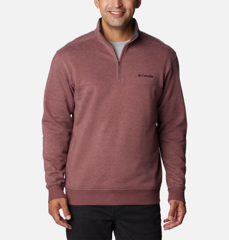 Brown Men\'s Columbia Hart Mountain II Half Zip Sweatshirt | IMDLF-2365