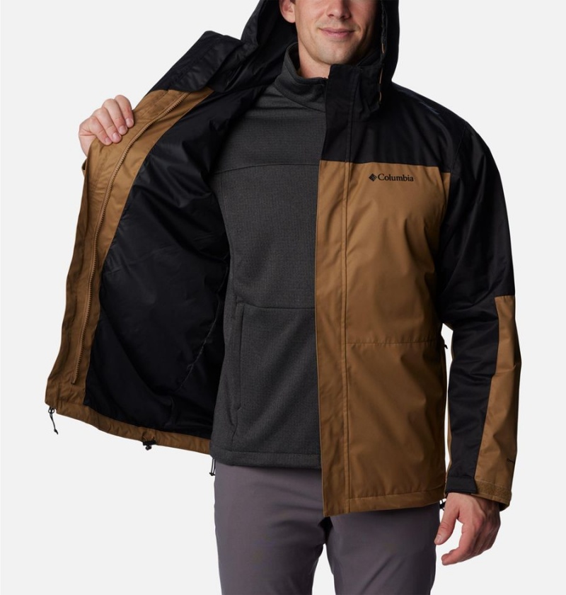 Brown Men's Columbia Hikebound Interchange 3 In 1 Jackets | JYORG-6904