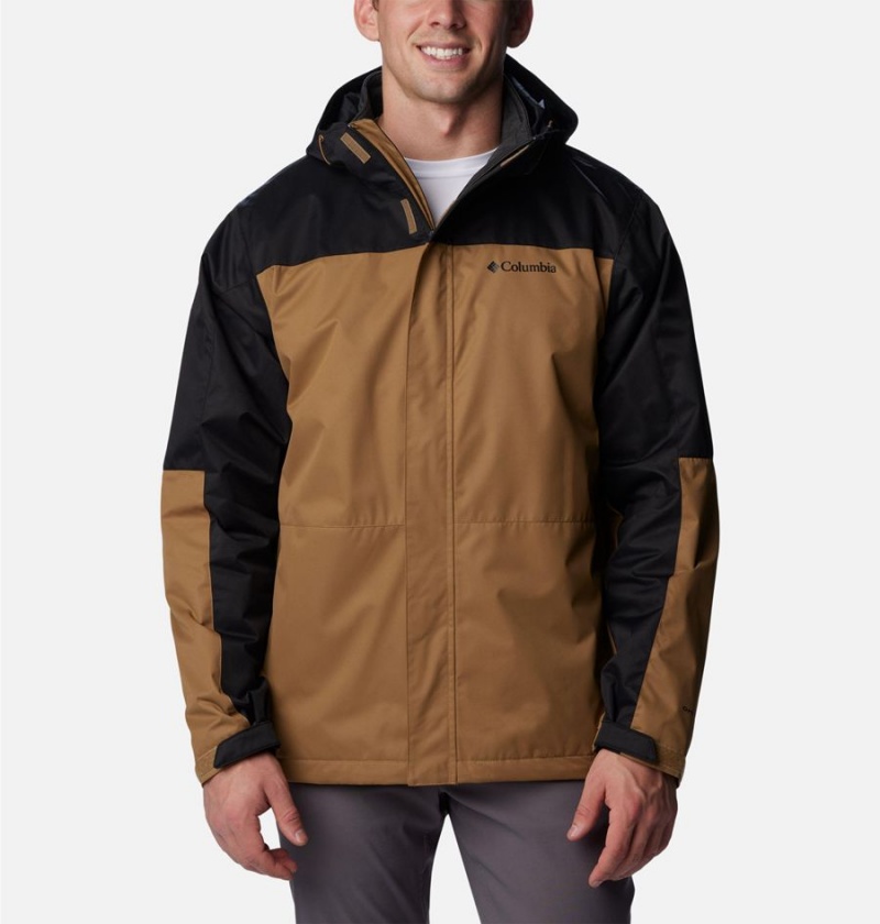 Brown Men\'s Columbia Hikebound Interchange 3 In 1 Jackets | JYORG-6904