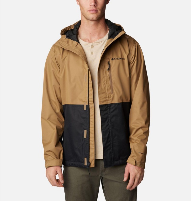 Brown Men's Columbia Hikebound Rain Jacket | GTPBQ-7349