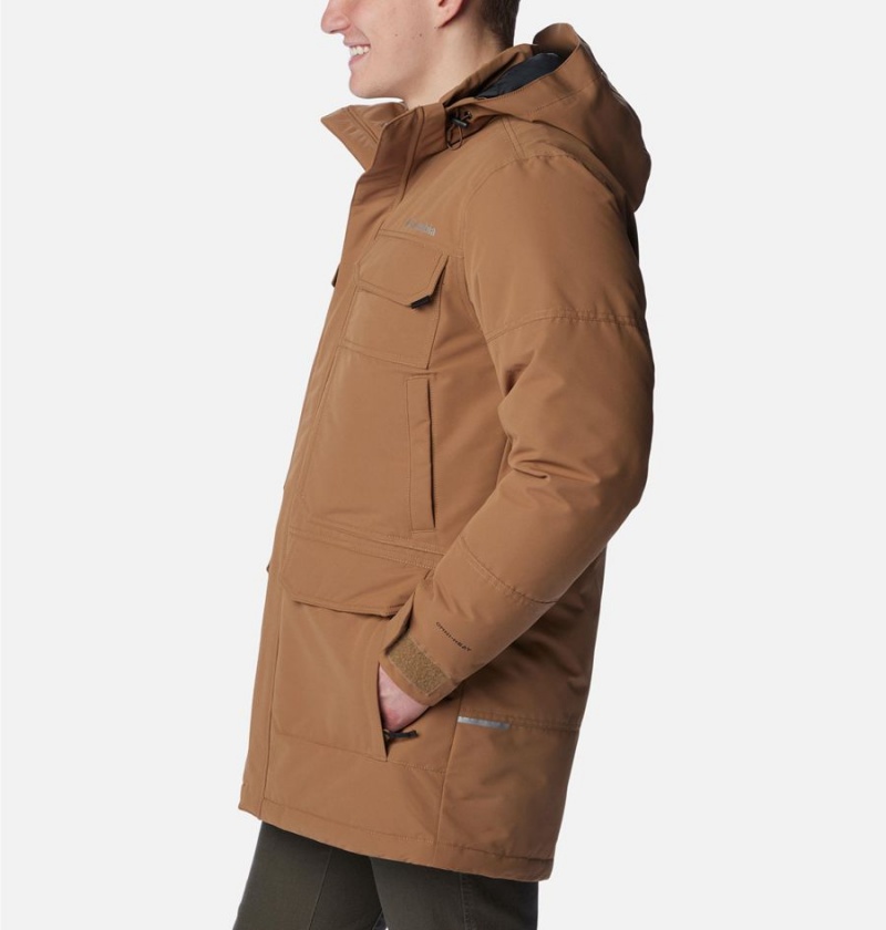 Brown Men's Columbia Landroamer Down Coats | RZIJO-3456