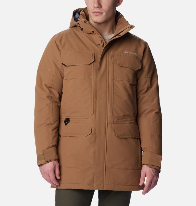 Brown Men\'s Columbia Landroamer Down Coats | RZIJO-3456