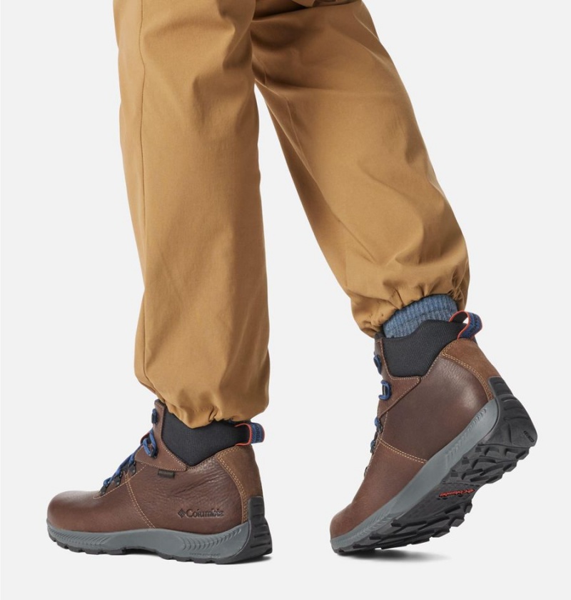 Brown Men's Columbia Landroamer Explorer Waterproof Boot Hiking Shoes | YPSHX-3674