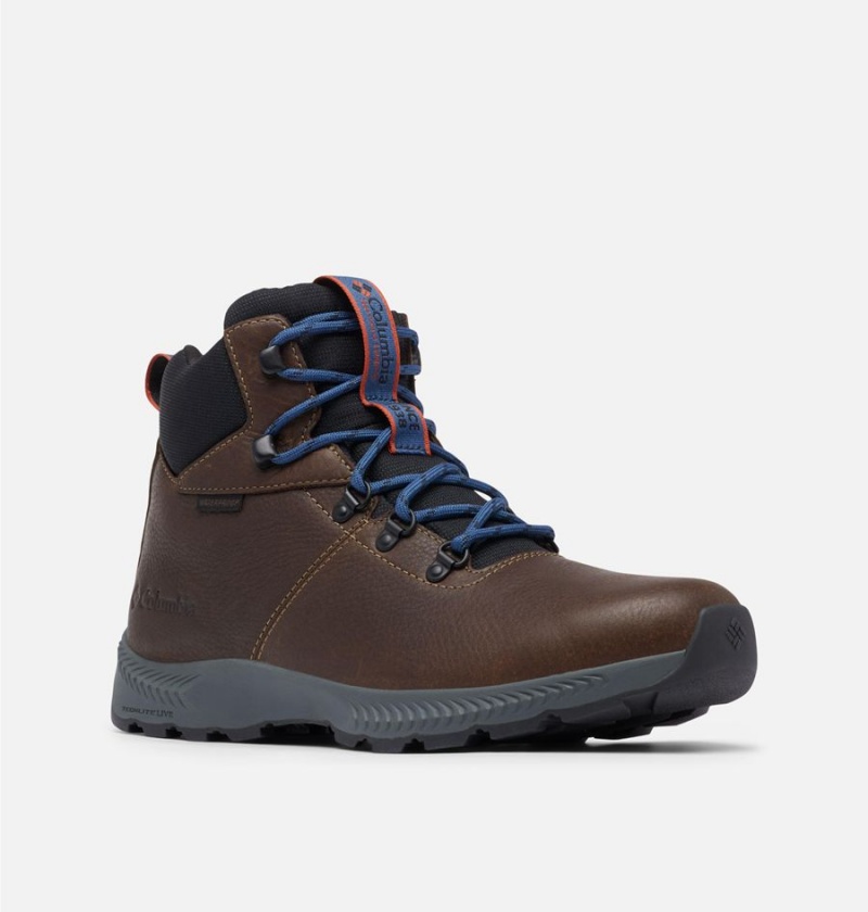 Brown Men's Columbia Landroamer Explorer Waterproof Boot Hiking Shoes | YPSHX-3674