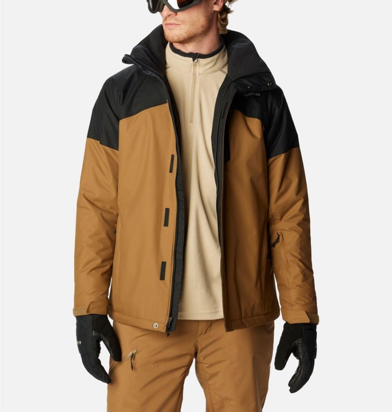 Brown Men's Columbia Last Tracks Insulated Ski Jacket | BHTUX-5814