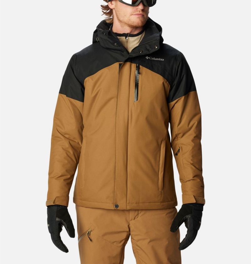 Brown Men\'s Columbia Last Tracks Insulated Ski Jacket | BHTUX-5814