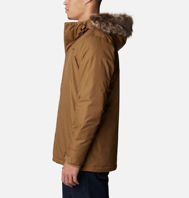 Brown Men's Columbia Leif Trail Coats | HXADU-5610