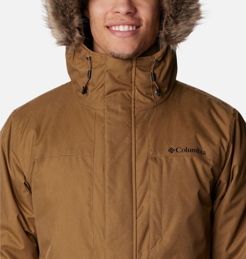 Brown Men's Columbia Leif Trail Coats | HXADU-5610