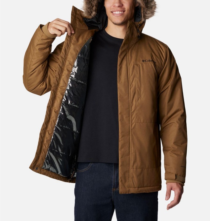 Brown Men's Columbia Leif Trail Coats | HXADU-5610