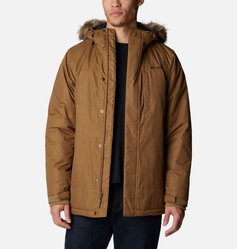 Brown Men's Columbia Leif Trail Coats | HXADU-5610