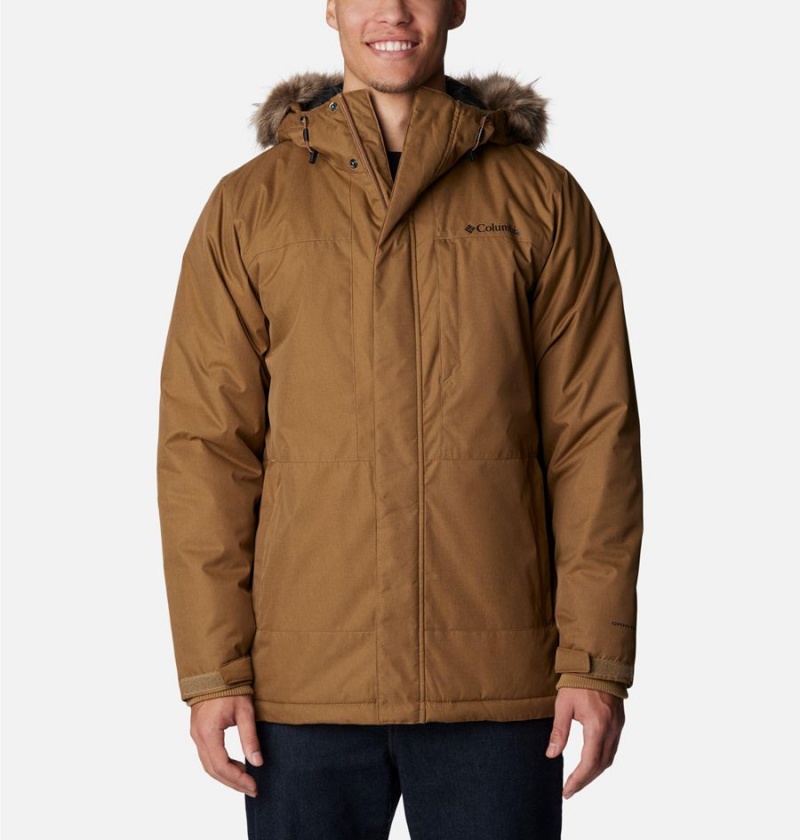 Brown Men\'s Columbia Leif Trail Coats | HXADU-5610