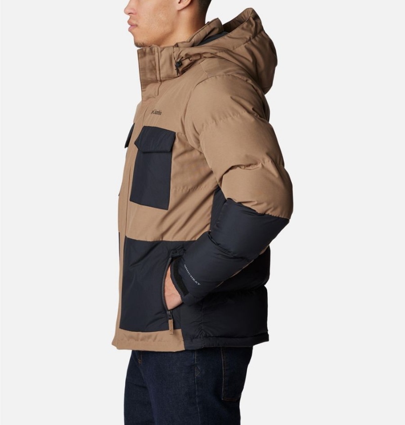 Brown Men's Columbia Marquam Peak Fusion Insulated Puffer Jacket | YVTJI-4753