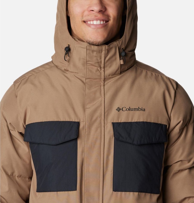 Brown Men's Columbia Marquam Peak Fusion Insulated Puffer Jacket | YVTJI-4753