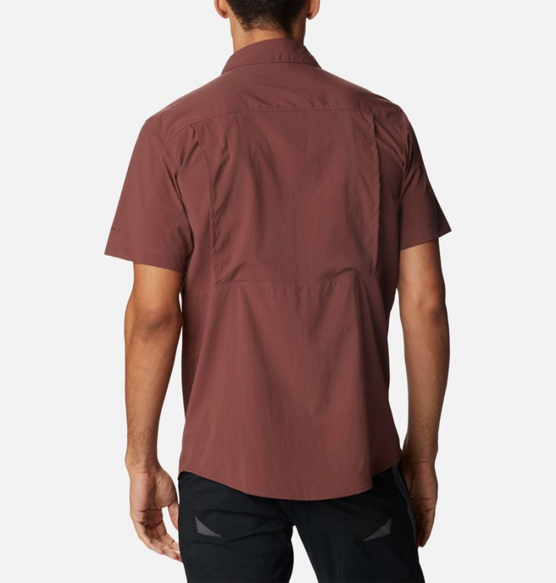 Brown Men's Columbia Newton Ridge II Short Sleeve Shirt | FNCVL-8136