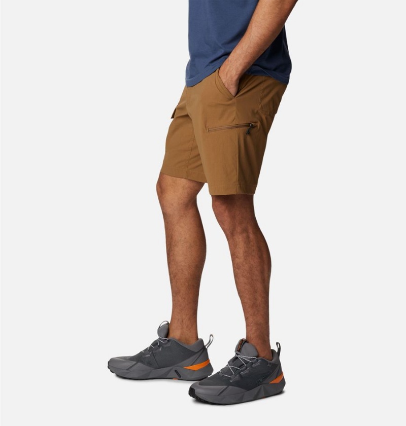 Brown Men's Columbia Newton Ridge II Shorts | MEKXR-3624