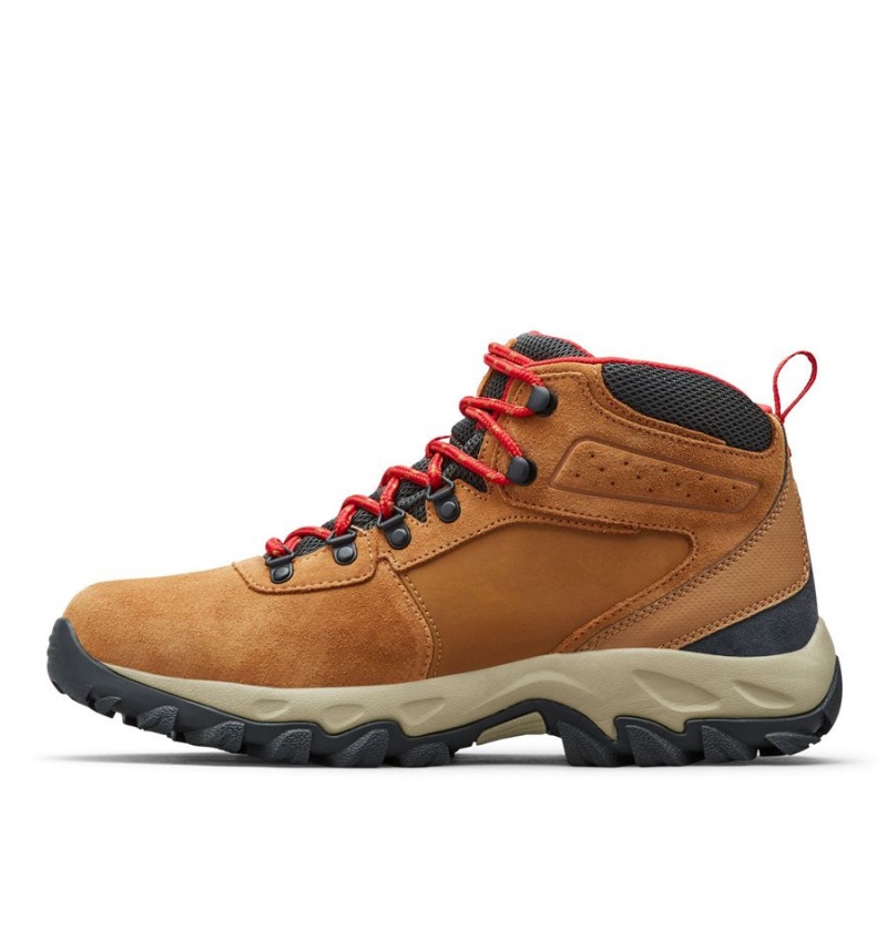 Brown Men's Columbia Newton Ridge Plus II Suede Waterproof Boot Hiking Shoes | GTLVR-7198