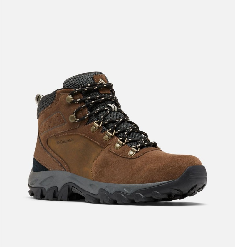 Brown Men's Columbia Newton Ridge Plus II Suede Waterproof Boot Hiking Shoes | LIARS-2658