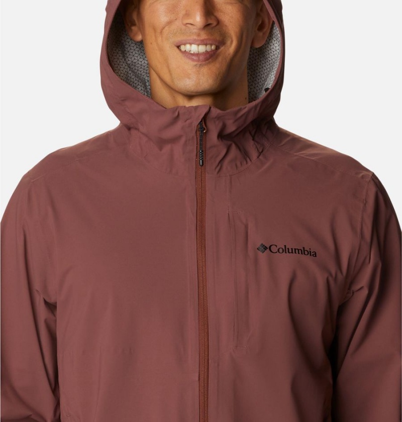 Brown Men's Columbia Omni-Tech Ampli-Dry Shell Rain Jacket | YPLCE-1206