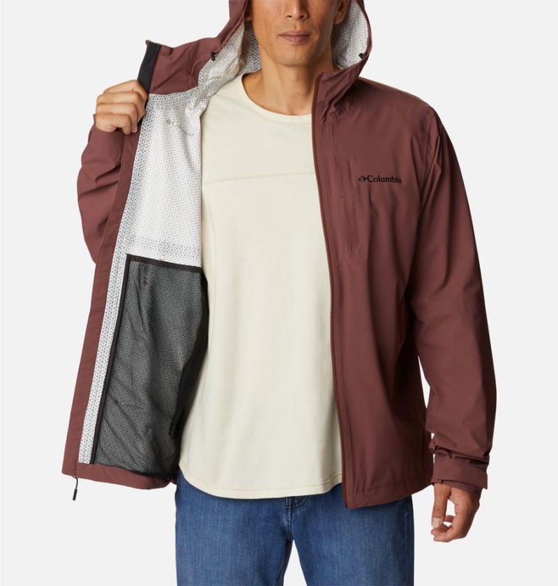 Brown Men's Columbia Omni-Tech Ampli-Dry Shell Rain Jacket | YPLCE-1206