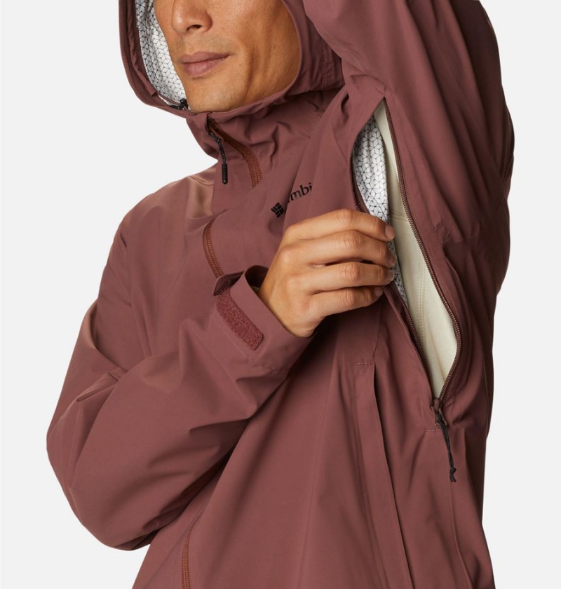 Brown Men's Columbia Omni-Tech Ampli-Dry Shell Rain Jacket | YPLCE-1206