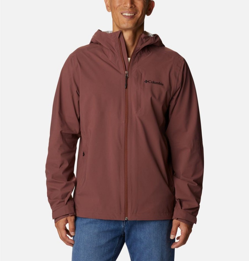 Brown Men\'s Columbia Omni-Tech Ampli-Dry Shell Rain Jacket | YPLCE-1206