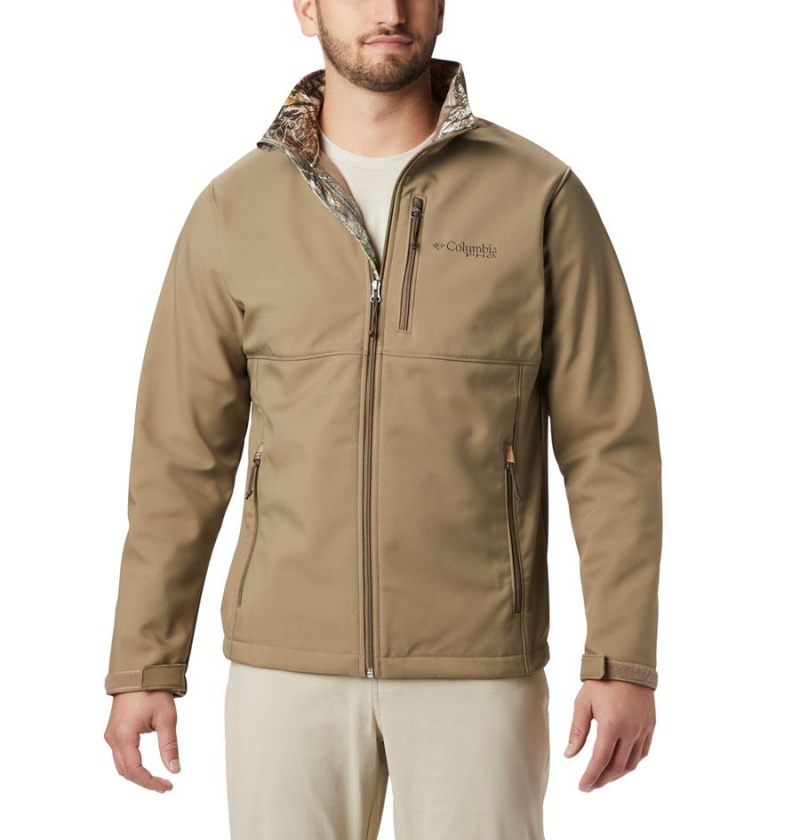 Brown Men\'s Columbia PHG Ascender Softshell Jackets | PDFWH-2148