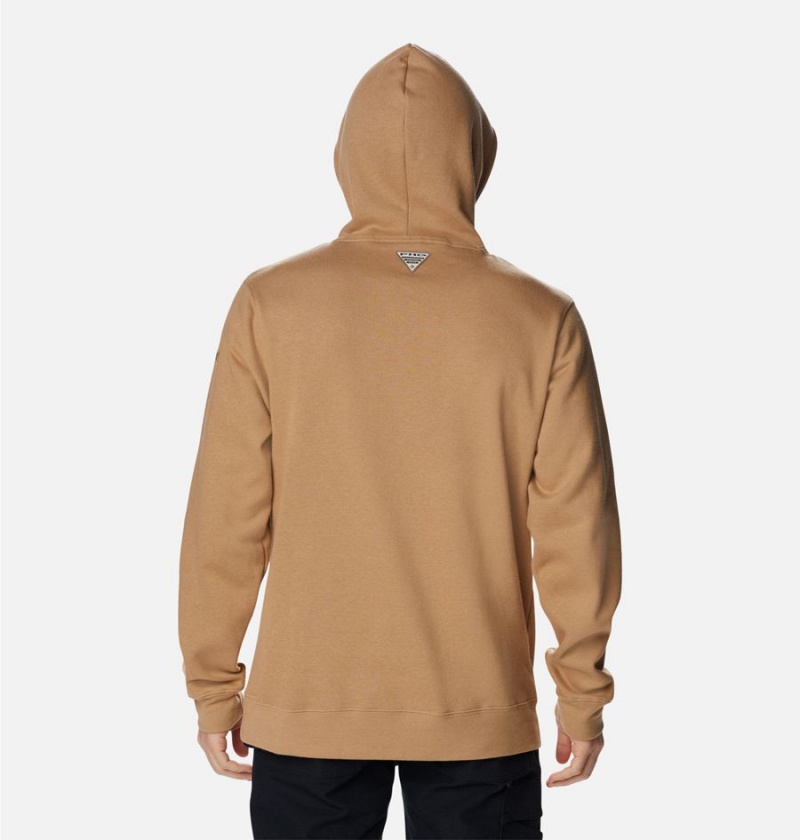 Brown Men's Columbia PHG Game Flag II Hoodie | UBCSF-4578