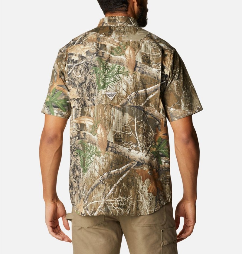 Brown Men's Columbia PHG Super Sharptail Short Sleeve Shirt | XFKLO-4590