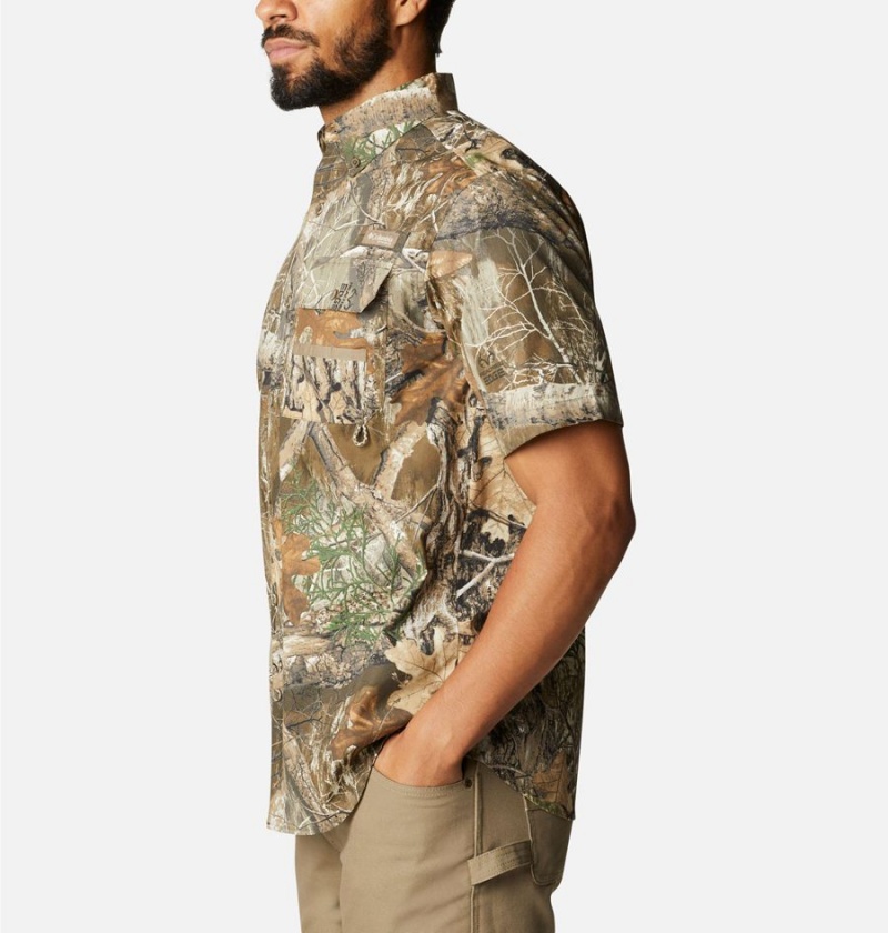 Brown Men's Columbia PHG Super Sharptail Short Sleeve Shirt | XFKLO-4590